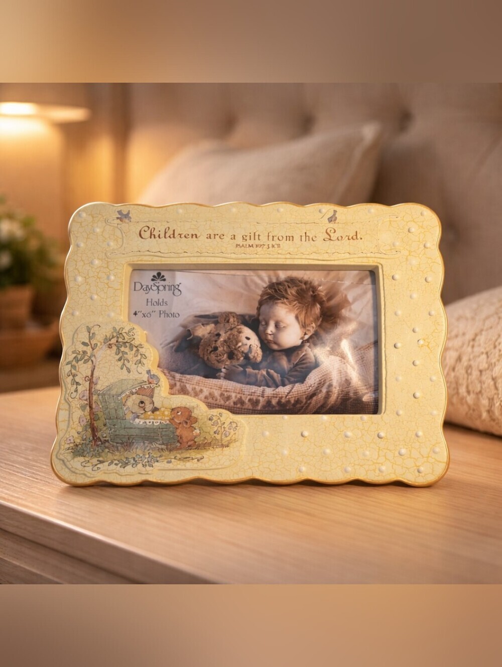 NWOT DaySpring Yellow Decorative Photo Frame
